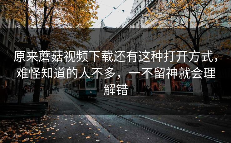 原来蘑菇视频下载还有这种打开方式，难怪知道的人不多，一不留神就会理解错