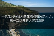 一夜之间每日大赛在线观看突然火了，第一次点开的人突然沉默