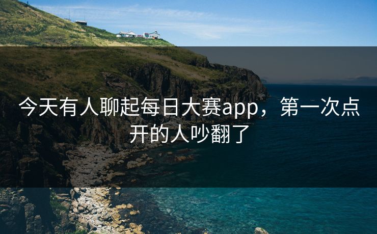 今天有人聊起每日大赛app，第一次点开的人吵翻了