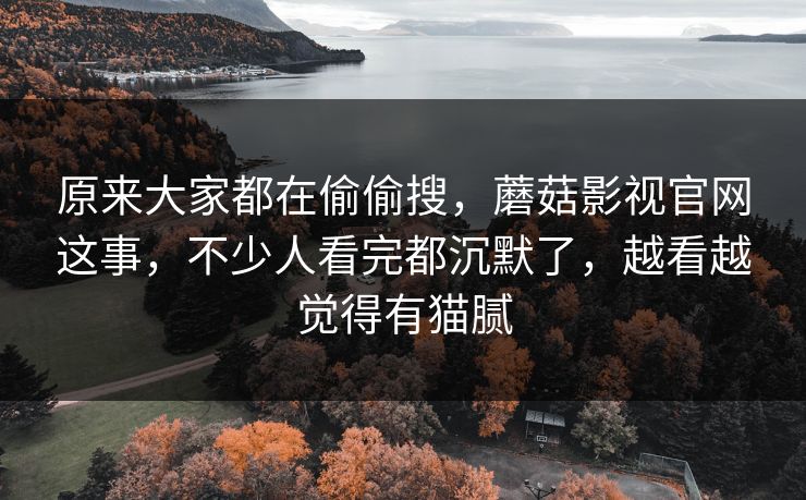 原来大家都在偷偷搜，蘑菇影视官网这事，不少人看完都沉默了，越看越觉得有猫腻